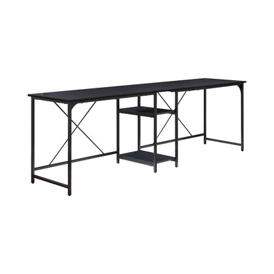 Mainstays Two-Way Convertible Desk with Lower Storage Shelf, Charcoal, for Adults and Teens